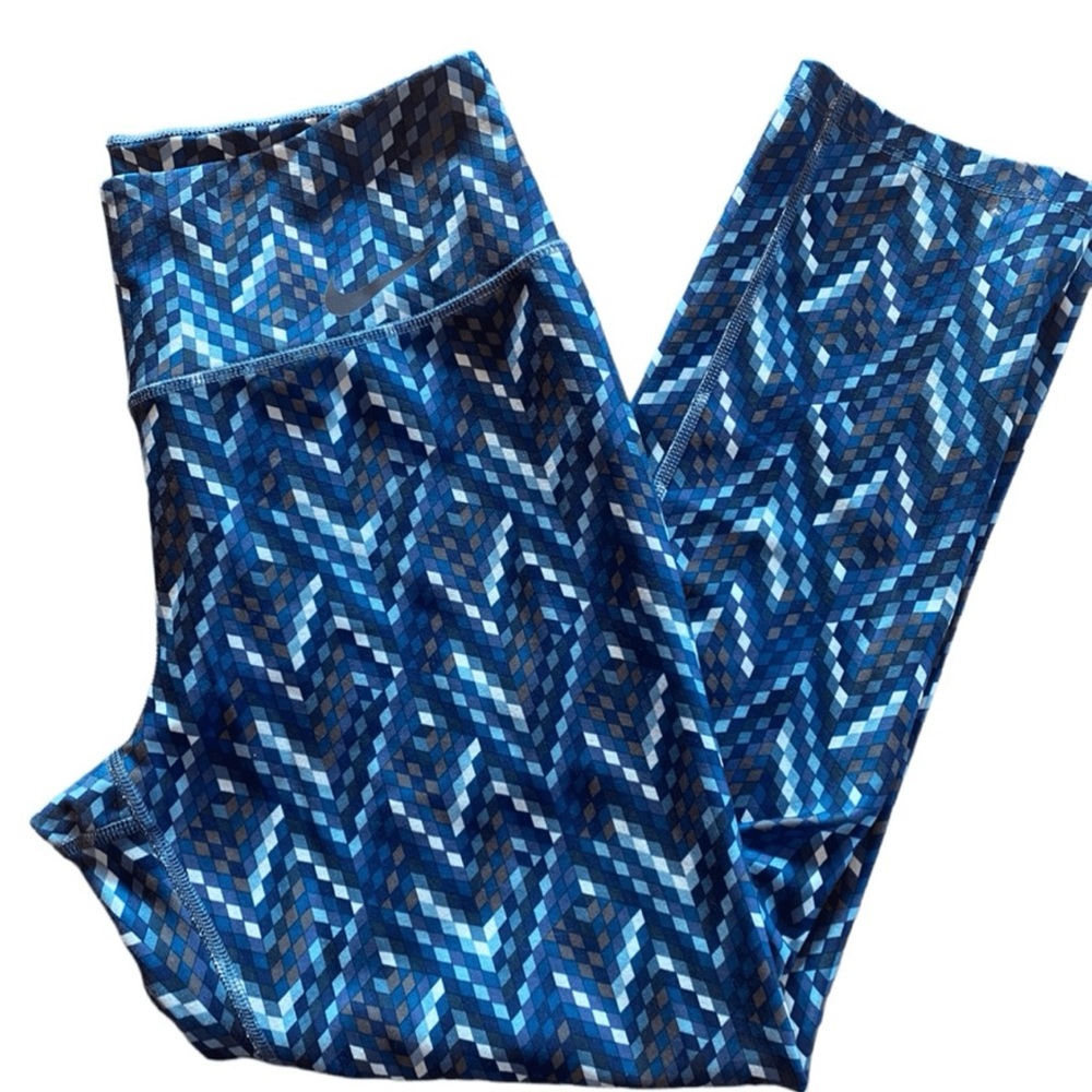 Nike Blue Geometric Leggings